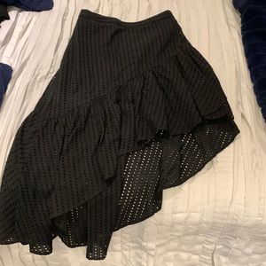 - black high low skirt